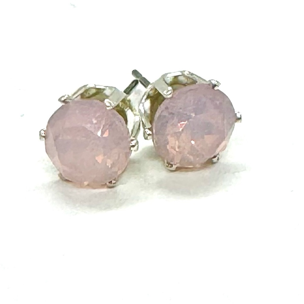 Rose Water Opal 8mm Crystal Stud Earrings Made with Swarovski Crystals